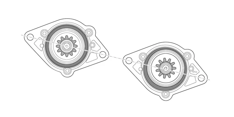Різна кількість зубців (зубів) стартера